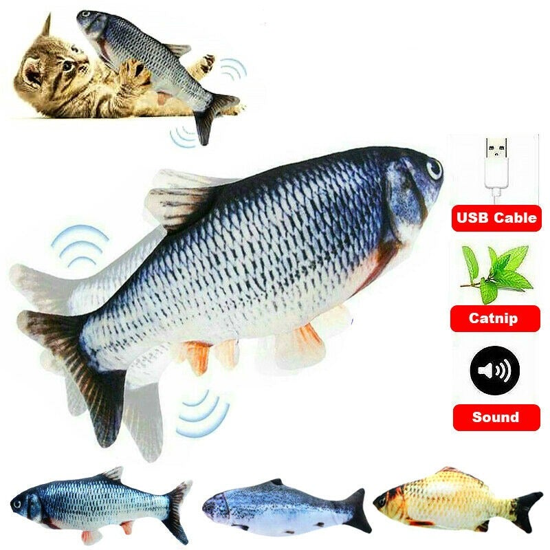 Electric Waggling Realistic USB Rechargeable Dancing Fish Toy