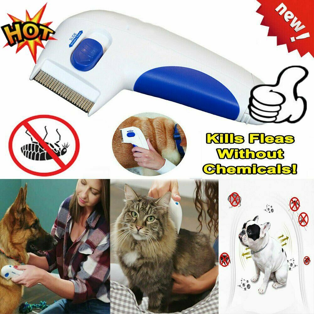 Flea Doctor Electric Dog Comb Brush Cat Pets Head Lice Remover Anti Control