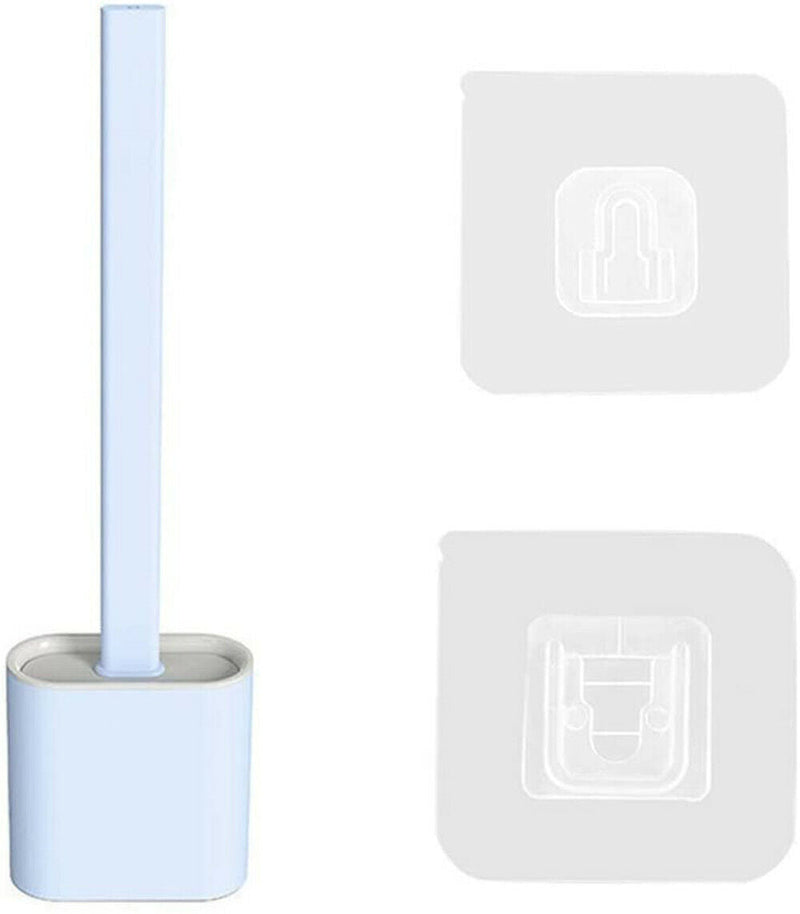 Free shipping- Bathroom Silicone Bristles Toilet Brush Set