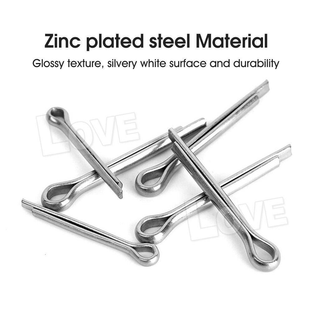 555pc Cotter Pin Assortment Set Grab Split Fixings Securing Lock Pins