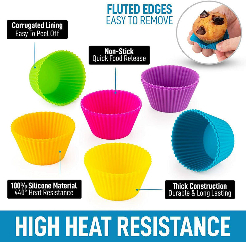 20x Cookie Cupcake Case Baking Mould Muffin Egg Tart Mold Bake Cup Cake Pudding
