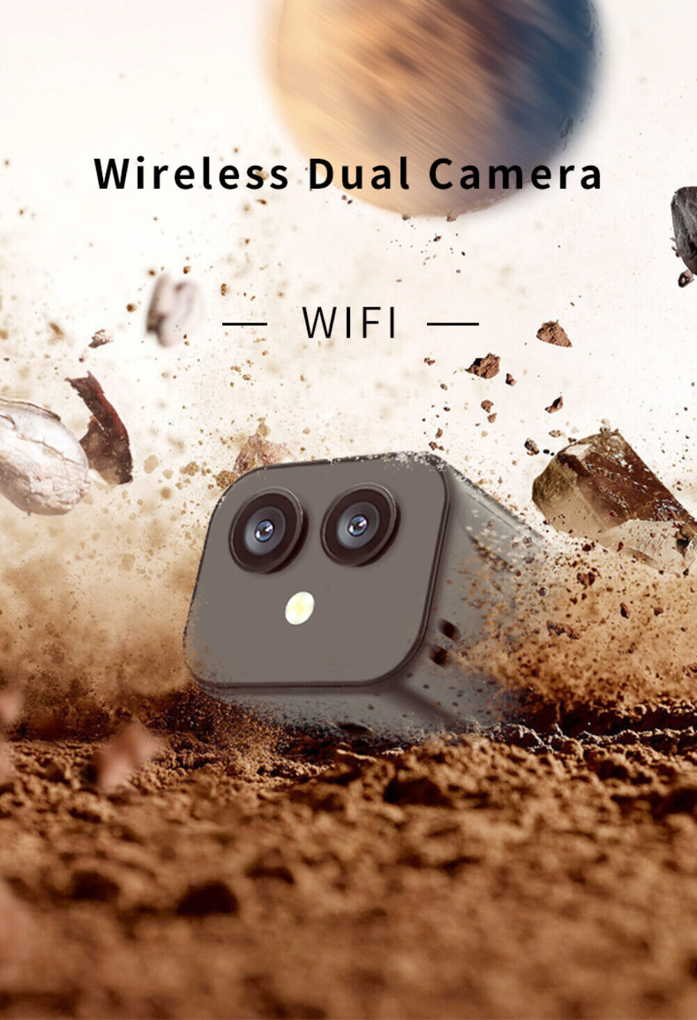 WiFi Mini Camera Security 1080PHD Wireless Dual Lens Night Vision Sport Cam