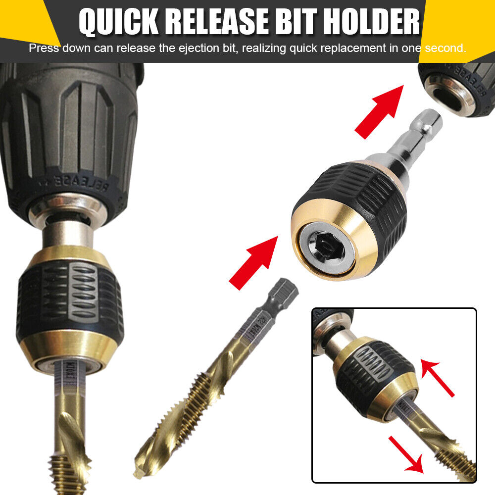 Hex Handle Quick Change Joint 1/4 Electric Hand Drill Big Head Pop-up Rod Bar