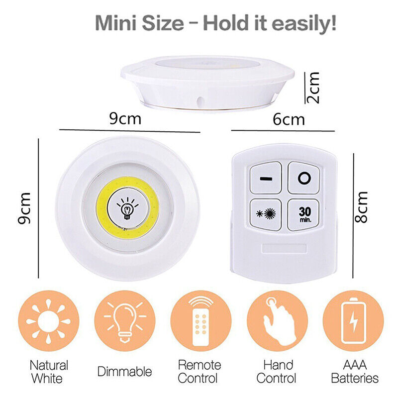 3X Wireless LED Light with Remote Control Timing Closet Under Cabinet Lights
