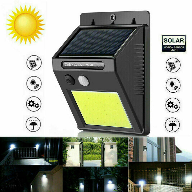 Solar Power 48 LED Waterproof PIR Motion Sensor Wall Light Outdoor Garden Lamp