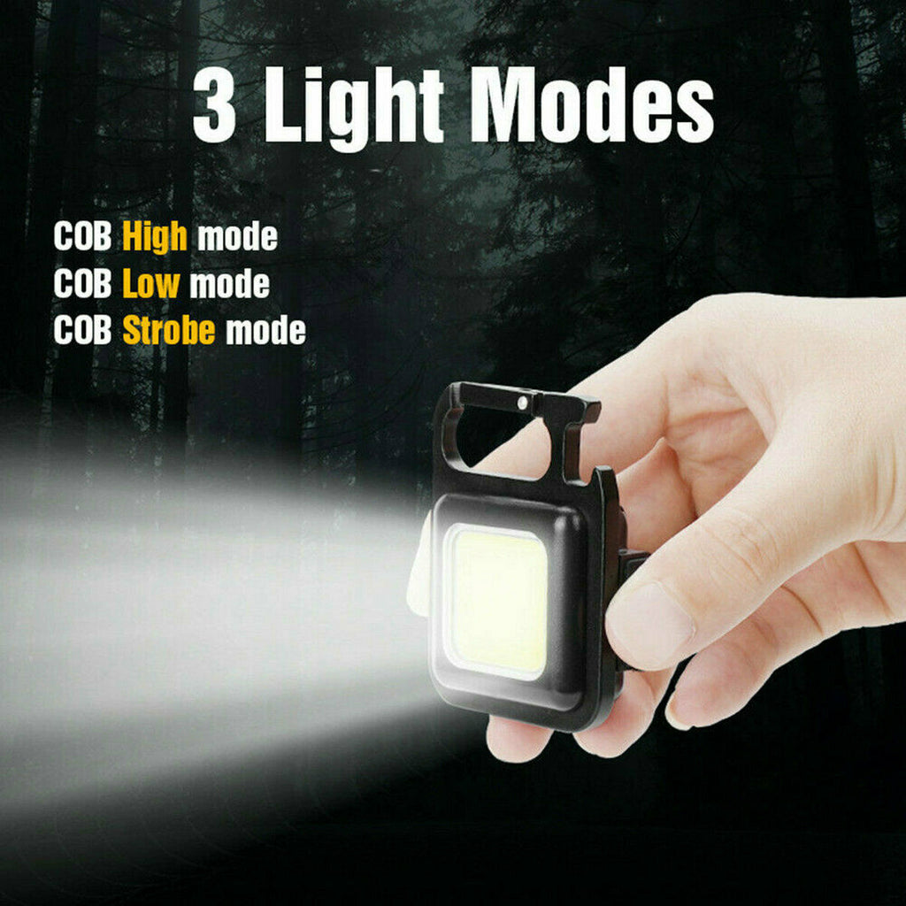 Mini Cob 800 Lumens Mini COB Flashlights Bright Rechargeable Keychain Small Fla