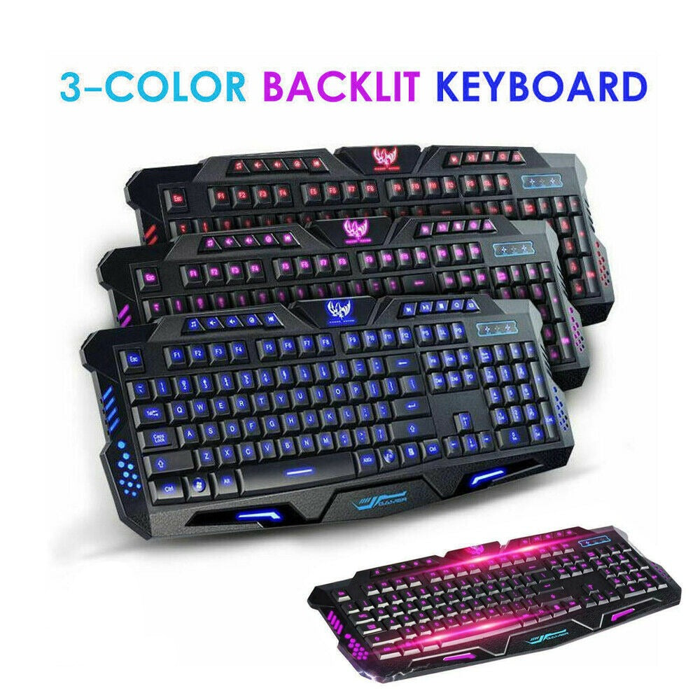 Free shipping- 3 Color LED Backlight Gaming Keyboard – OzBuyItNow