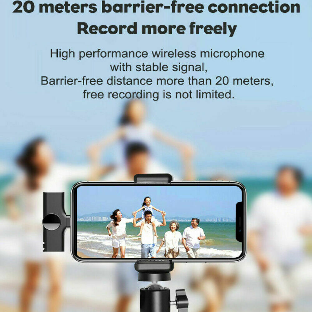 Free shipping- Wireless Lavalier Microphone Mic For Android Phone iPhone ipad Vlog Live Stream