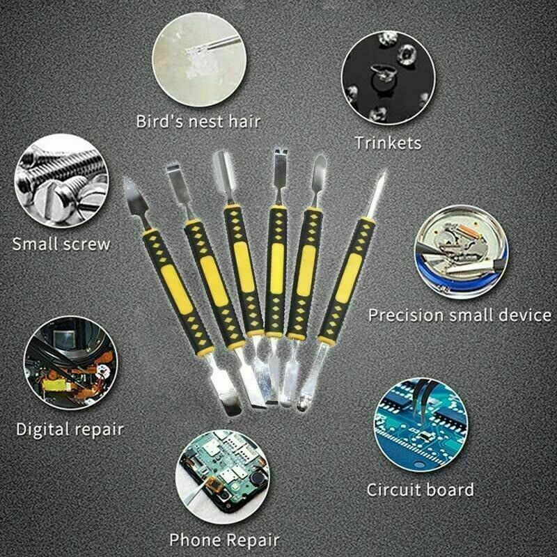 Free shipping- 6pcs Metal Crowbar Set Electronic Repair Tools Boot Stick