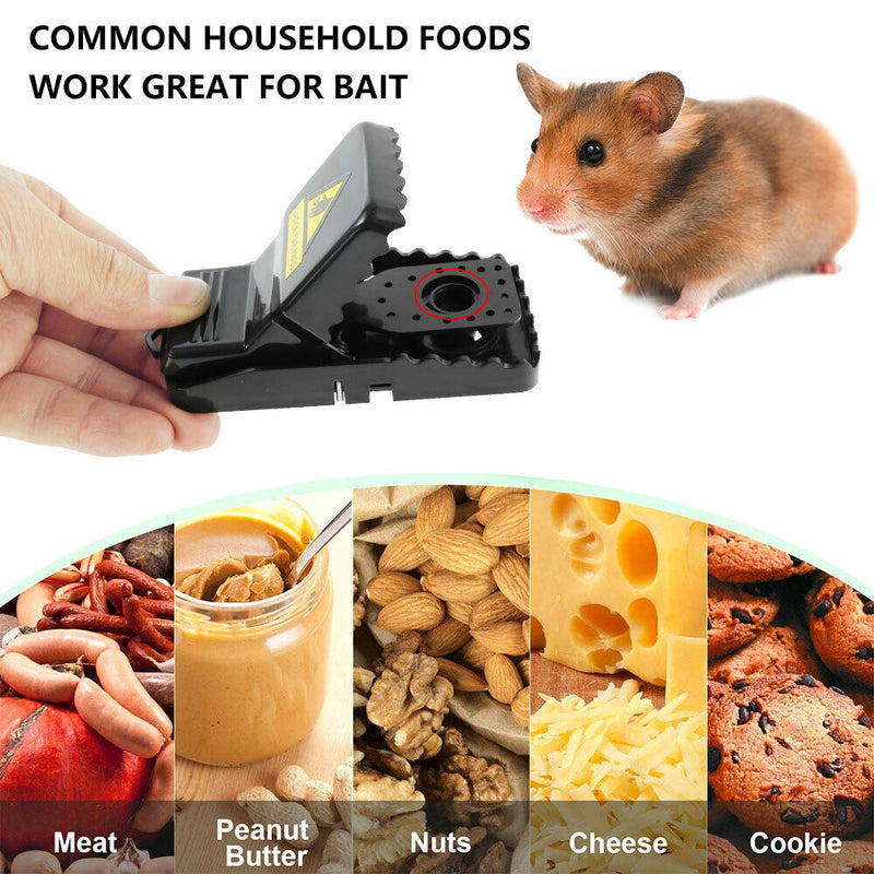 Free Shipping-2PCS/6PCS/12PCS Plastic Mouse Traps Trap Reusable Mice Rat Snare Catcher Rodent Indoor