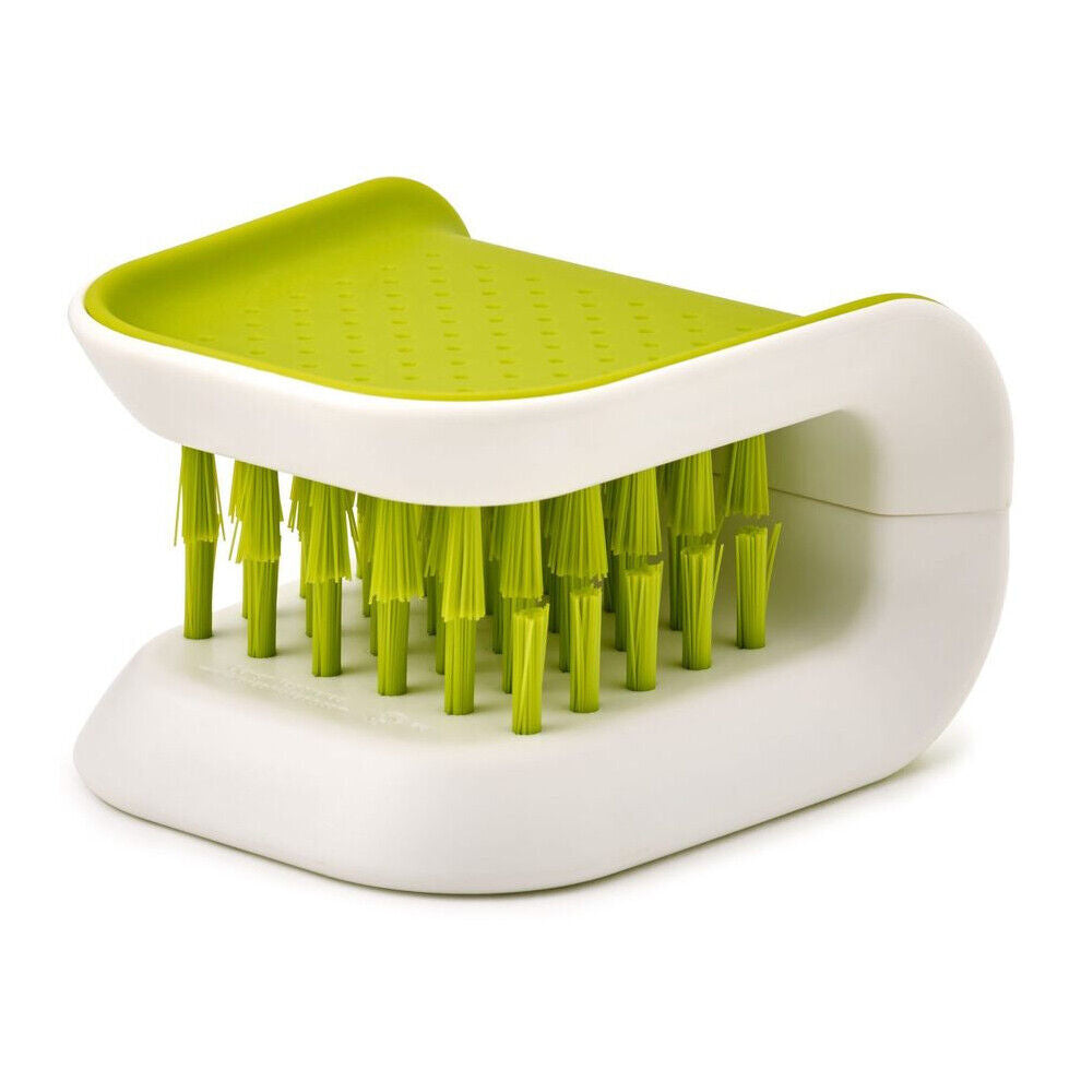 New Joseph Double-Sided U-Shaped Cleaning Brush Blade Brush Knife/Cutlery Cleaner Kitchen Cleaning Scrub Green