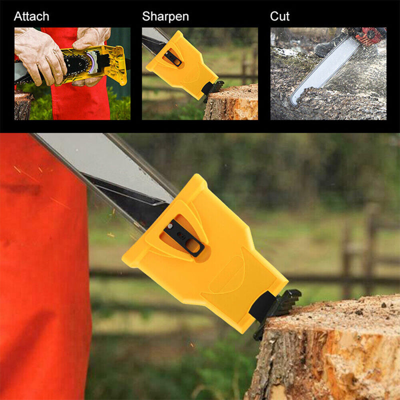 Chainsaw Sharpener Portable For 14-20in Chain Saw 2 Hole Tool File Woodworking