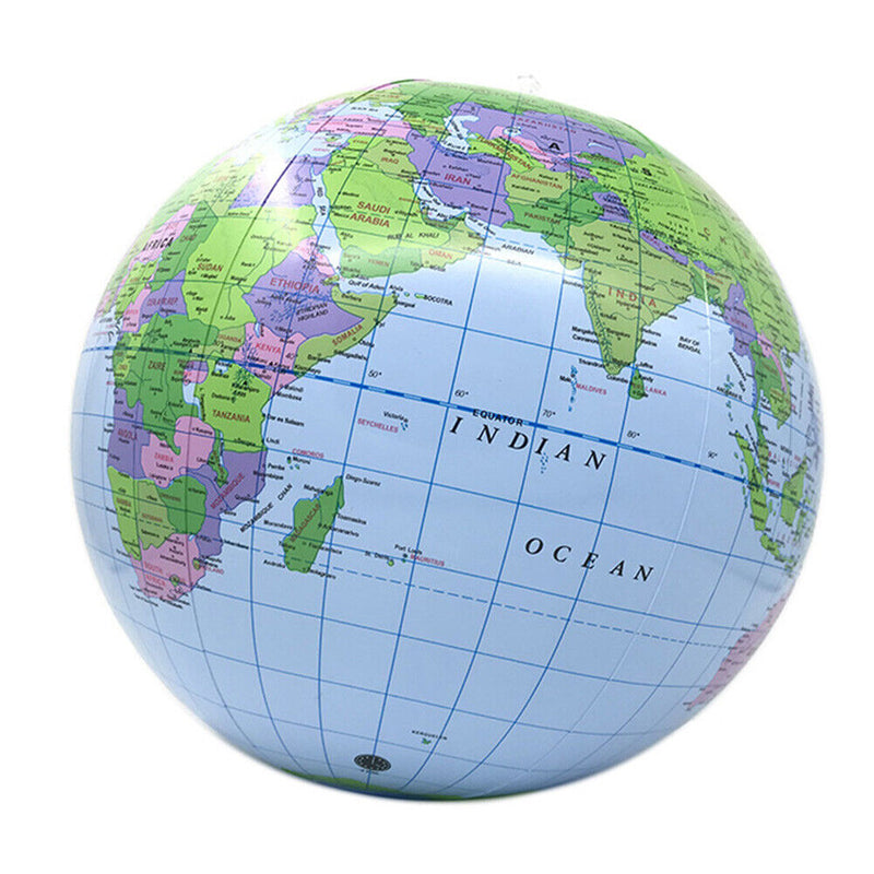 Inflatable World Globe Earth Teaching Geography Map Beach Ball