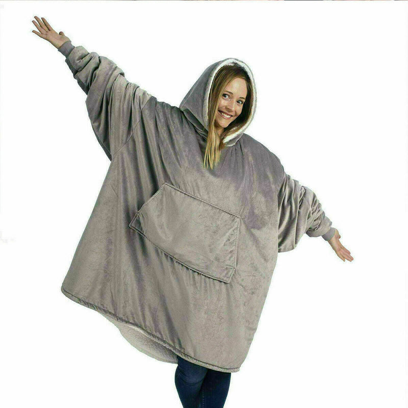Free shipping-Blanket Sweatshirt Hoodie Ultra Plush Blanket Hoodie Soft & Warm