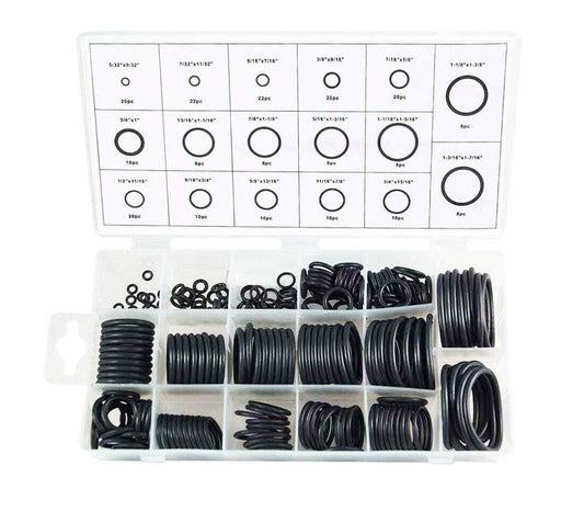 Free shipping-222pc 17 Size O - Ring Assortment Imperial / SAE Rubber Washer Kit
