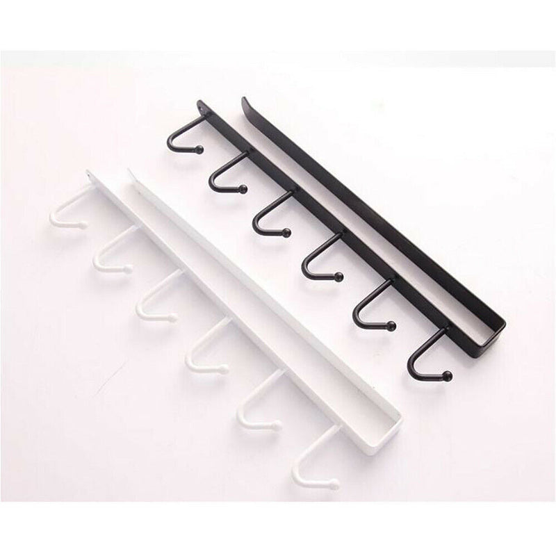 Free shipping-Iron 6 Hooks Wardrobe Cabinet Storage Rack
