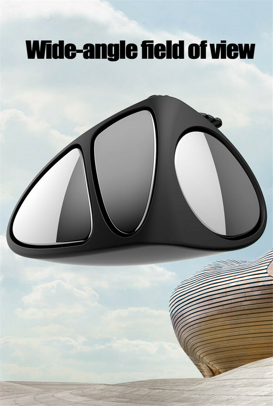 Free shipping- Car Blind Spot Mirrors Parking Aid Rear Side View Mirror 360° Wide Angle 3 Lens