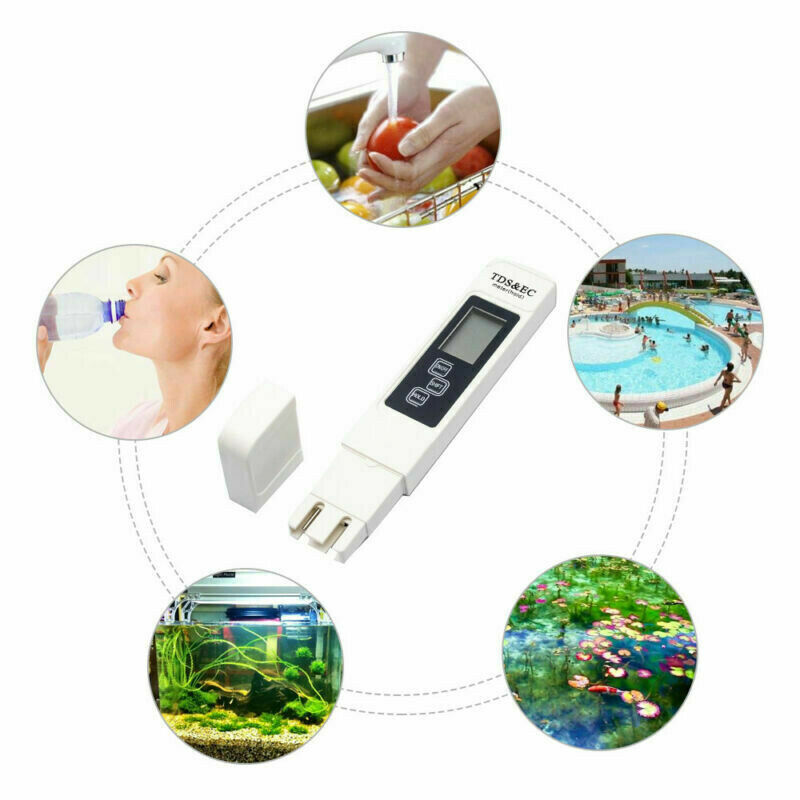 Free shipping- 3 IN 1 Digital LCD TDS & EC Meter Tester with Leather Case