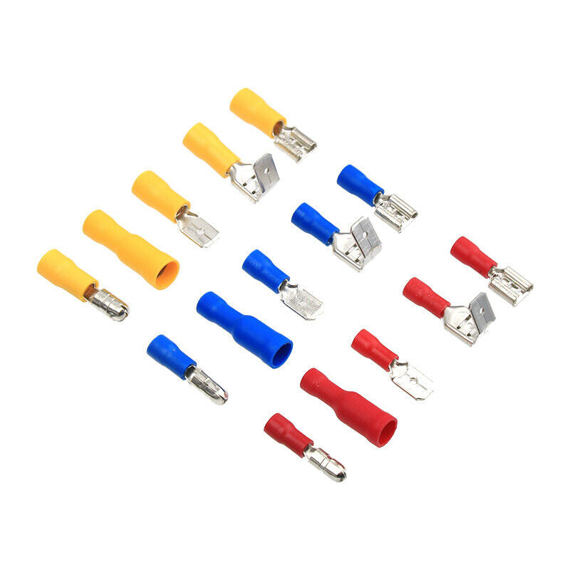 Free shipping- 280Pcs Waterproof Cable Lug Ring Battery Copper Tube Connector Kits Terminal Crimper Flat