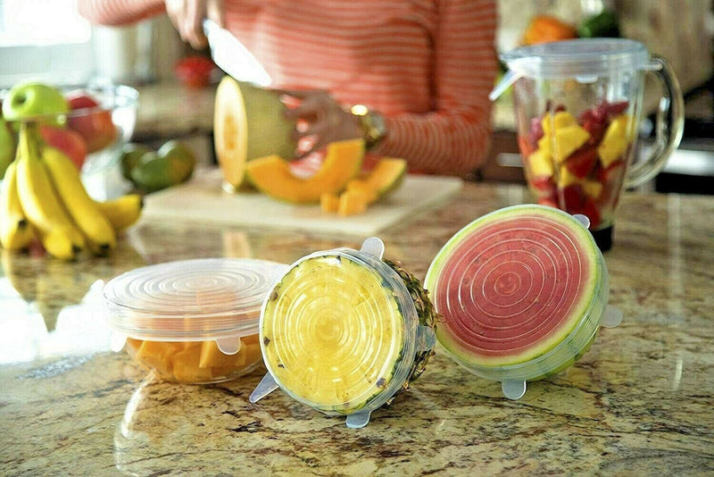 6pcs Stretch Reusable Silicone Food Cover
