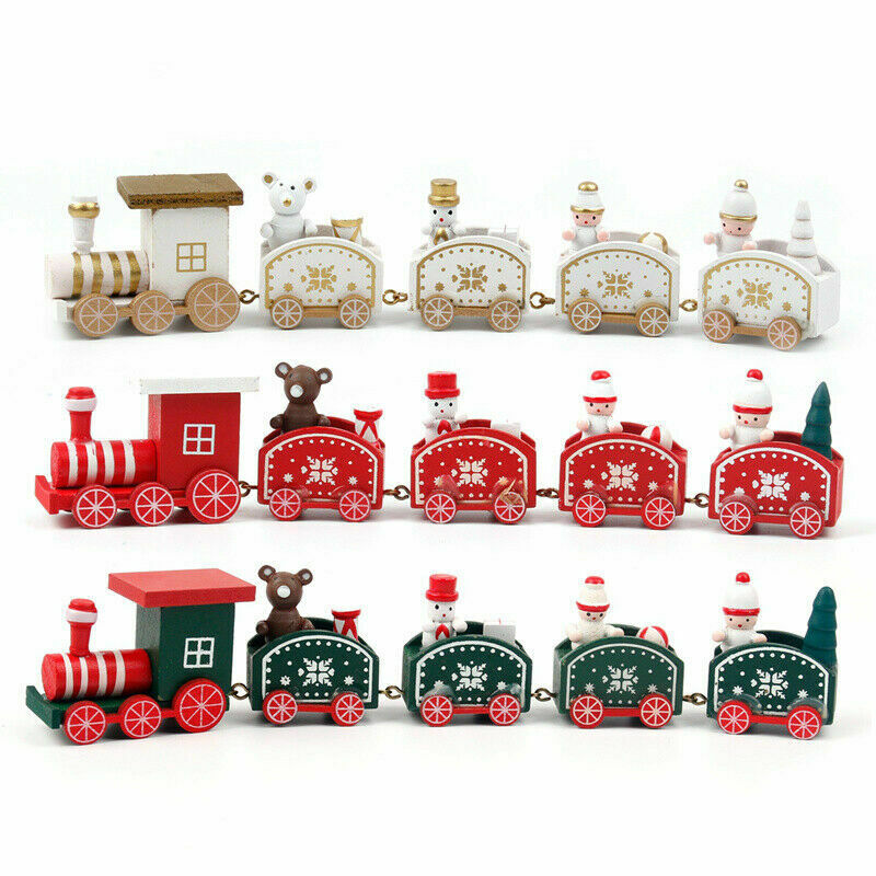 Eco-Friendly Christmas Wooden Train Decoration