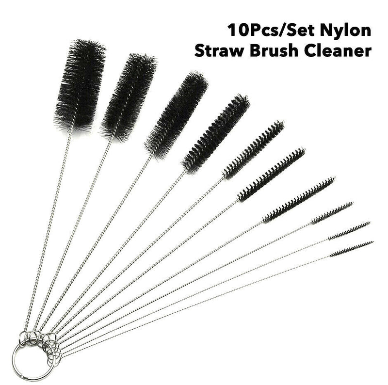 Free shipping-10Pcs Nylon Straw Brush with Key Ring