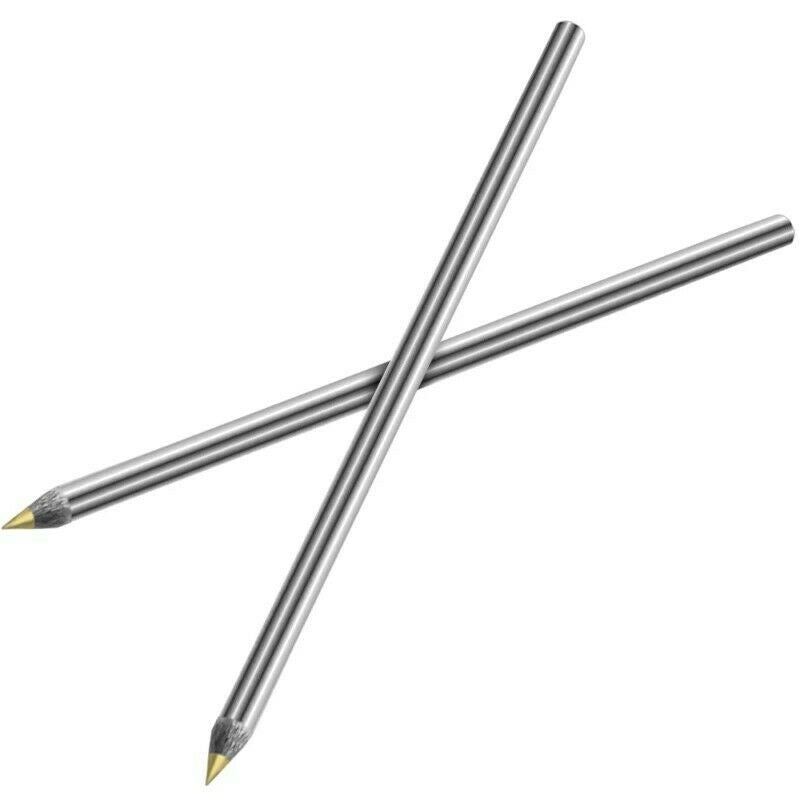 2pcs Alloy Marking Pen Needle Single-Point Pen Type Silver Construction Marking Tools