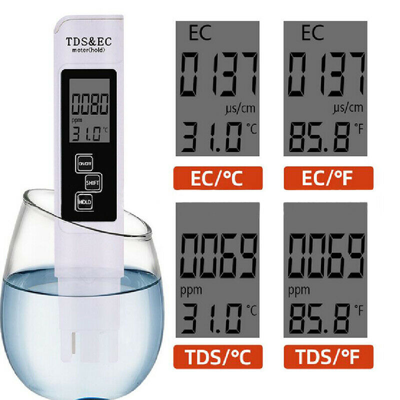 Free shipping- 3 IN 1 Digital LCD TDS & EC Meter Tester with Leather Case