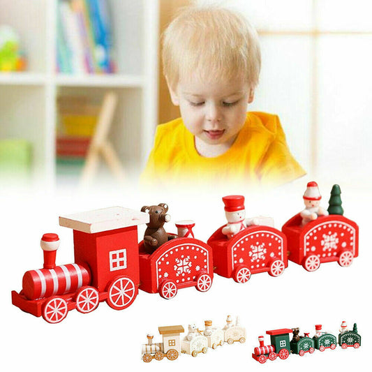Eco-Friendly Christmas Wooden Train Decoration