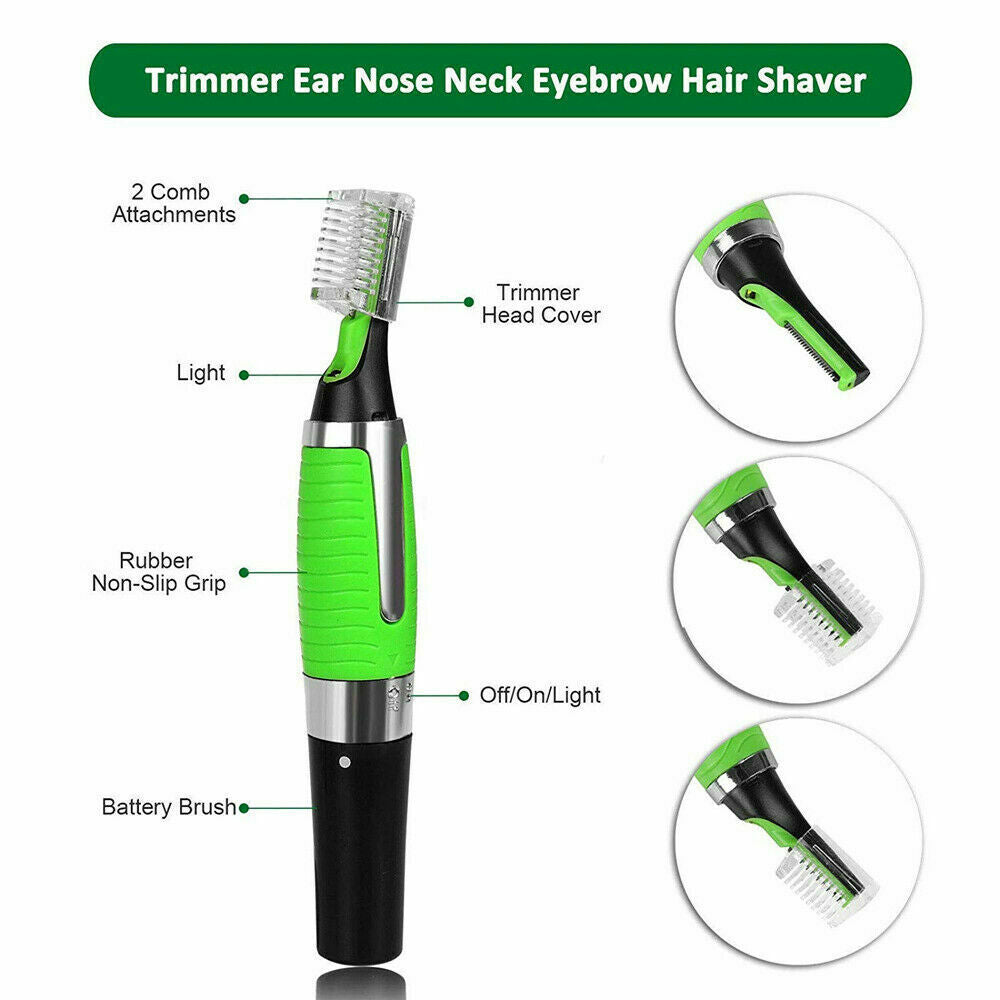 Personal Face Hair Trimmer Remover Razor Led Light