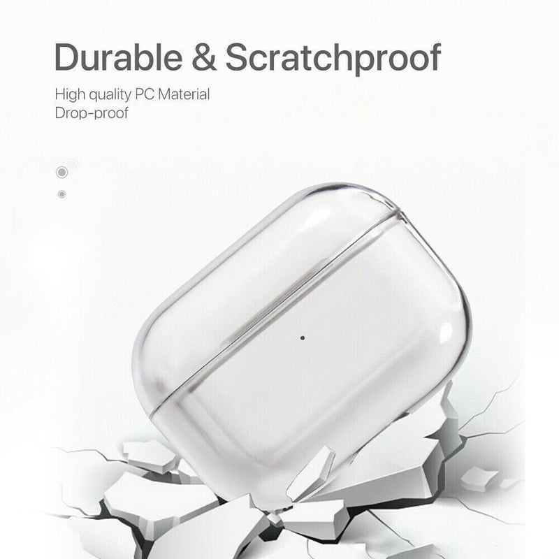 Clear TPU Soft Shockproof Transparent Case Cover Holder For Apple AirPods Pro
