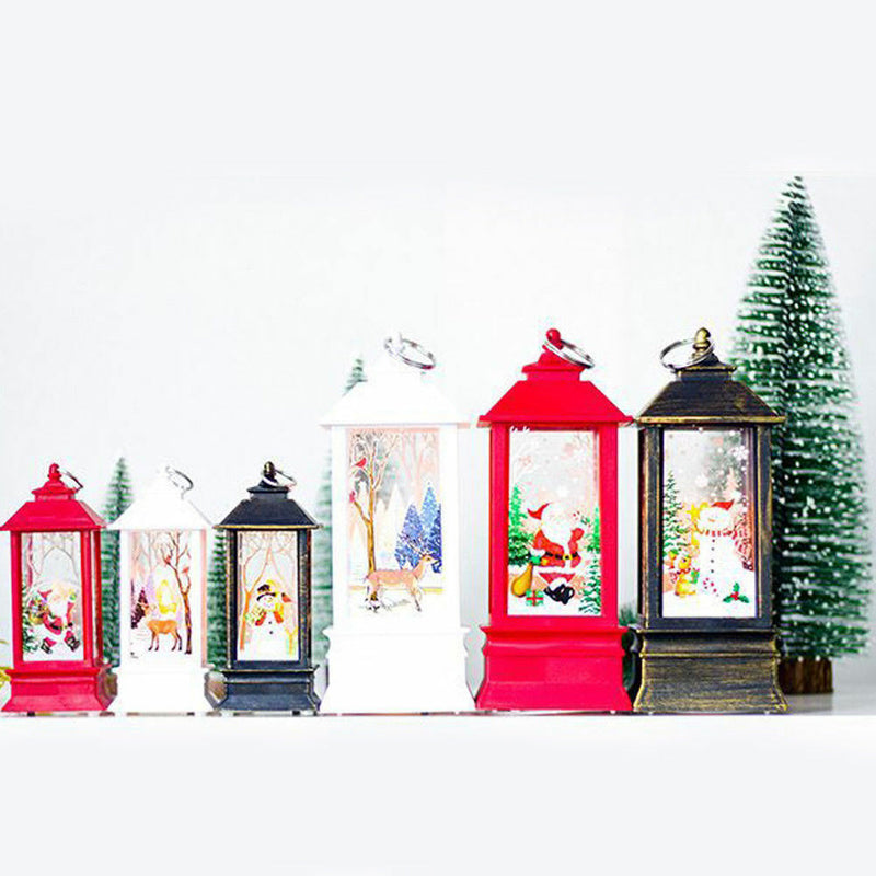 Christmas Candle Decorations LED Lantern Hanging Candlestick Party Vintage Decor