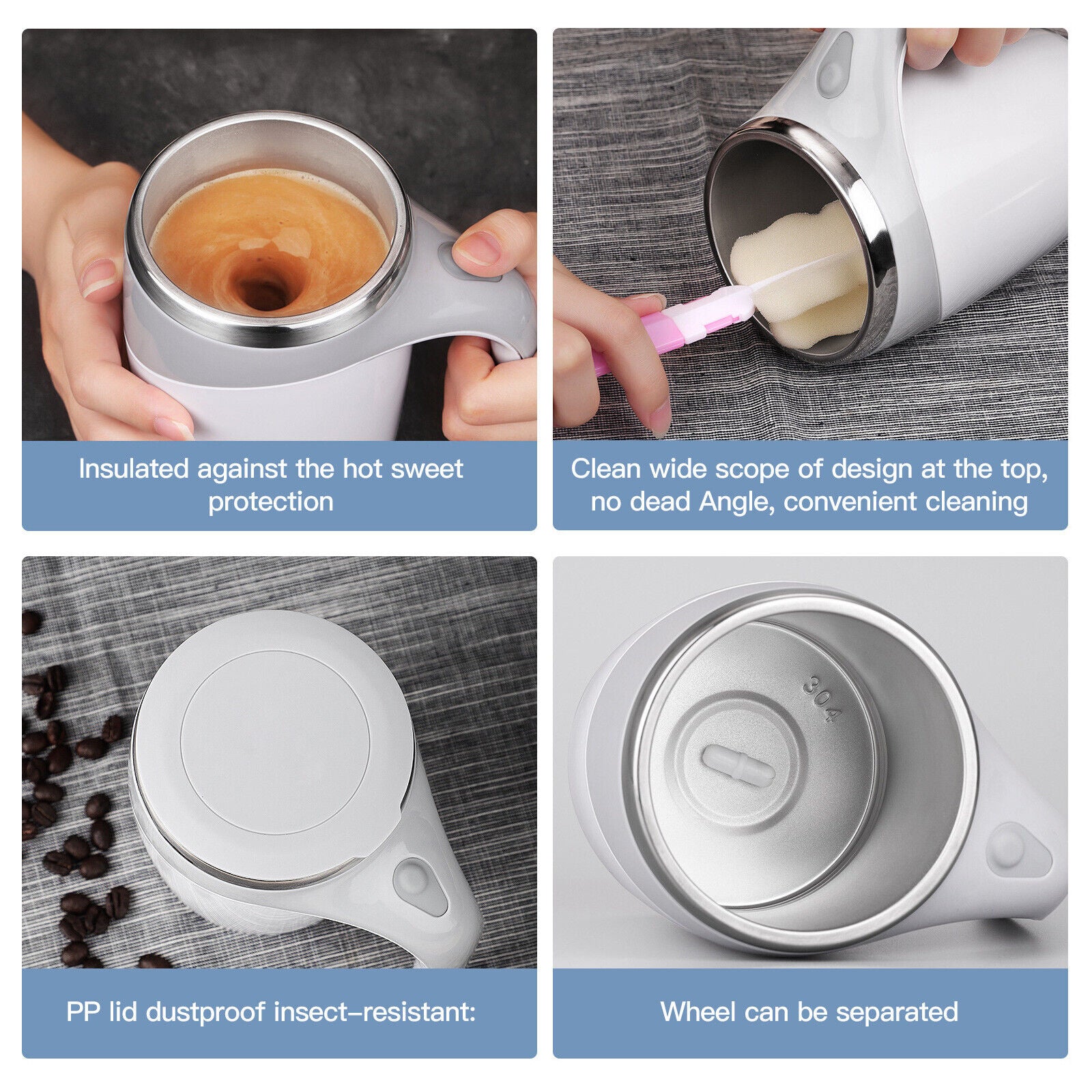 Self Stirring Mug Cup Auto Mixing Stir Coffee Milk Tea Beer Automatic Electric