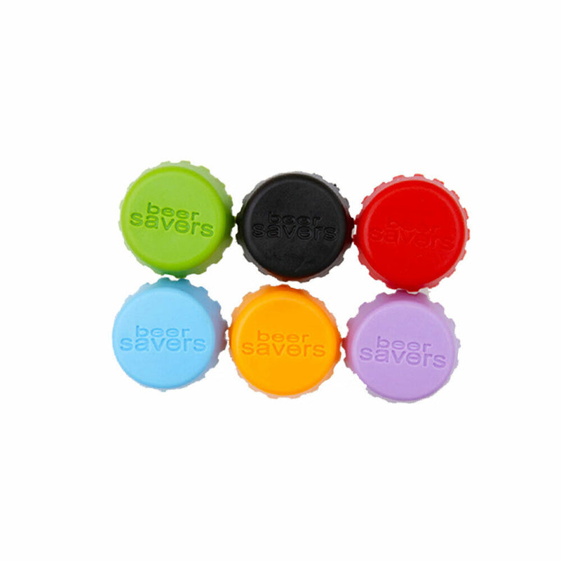6pcs Silicone Bottle Cap Cover Lid Stopper Cork Wine Glass Beer Saver Capsule Fresh