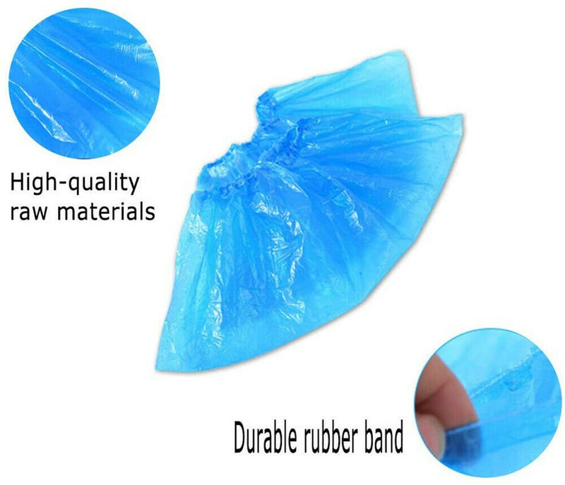 $3- 100pcs Waterproof Plastic Disposable Shoe Cover
