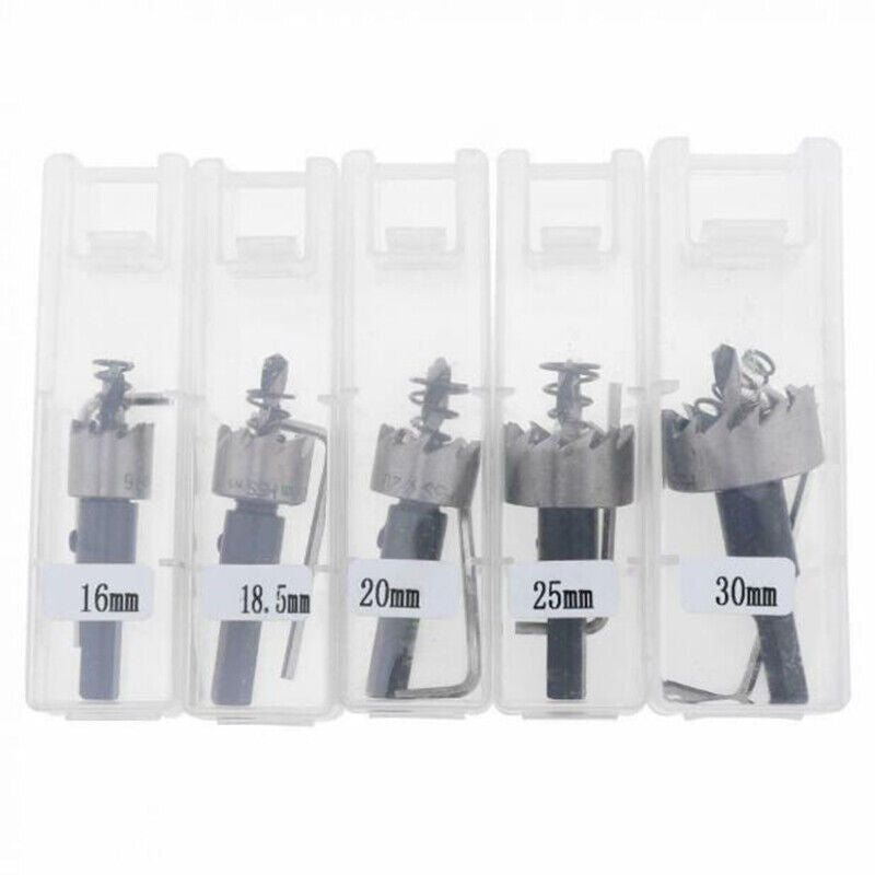 5PCS Hole Saw Tooth Kit HSS Stainless Steel Drill Bit Set Cutter for Metal Wood Set