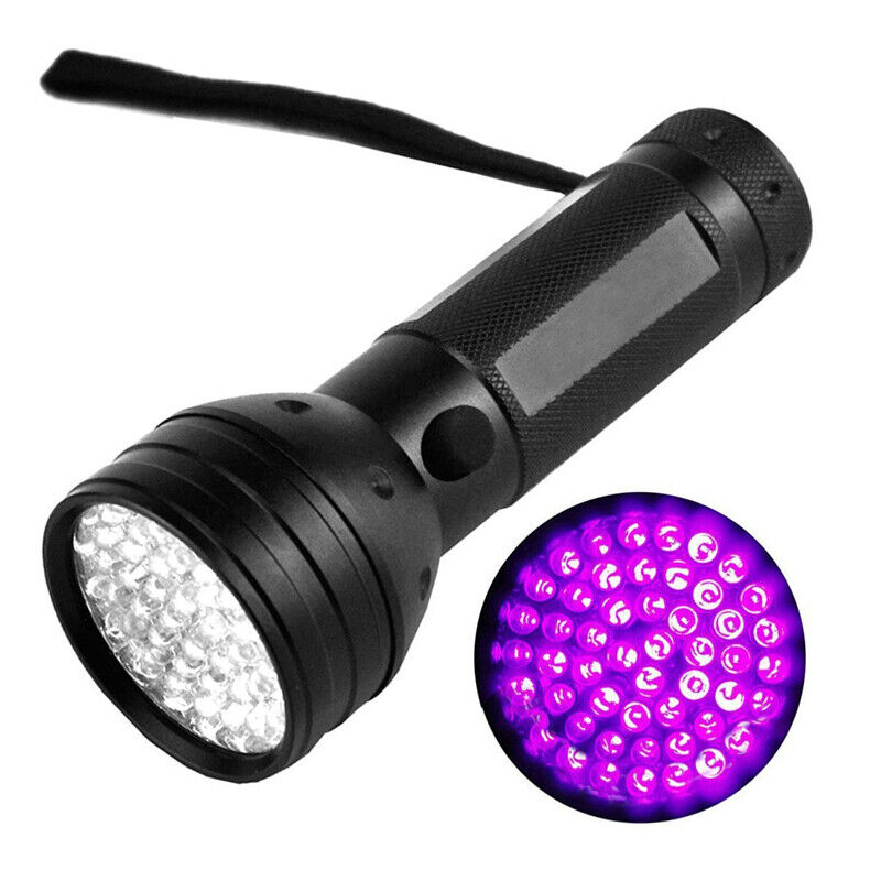 UV Flashlight Ultraviolet Blacklight Aluminum Torch Light (Battery included)