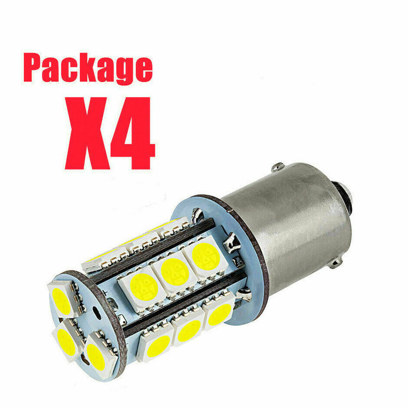 Free Shipping- 4pcs/6pcs/8pcs 12V 1156 BA15S 18 LED Car White Light Bulb