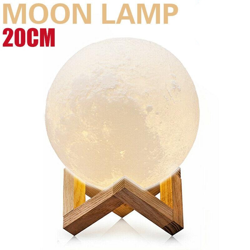 3D Dimmable Moon Touch Sensor Lamp