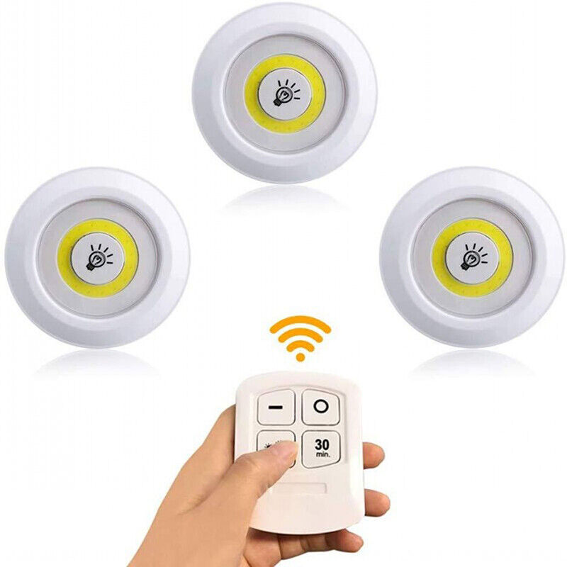 3X Wireless LED Light with Remote Control Timing Closet Under Cabinet Lights
