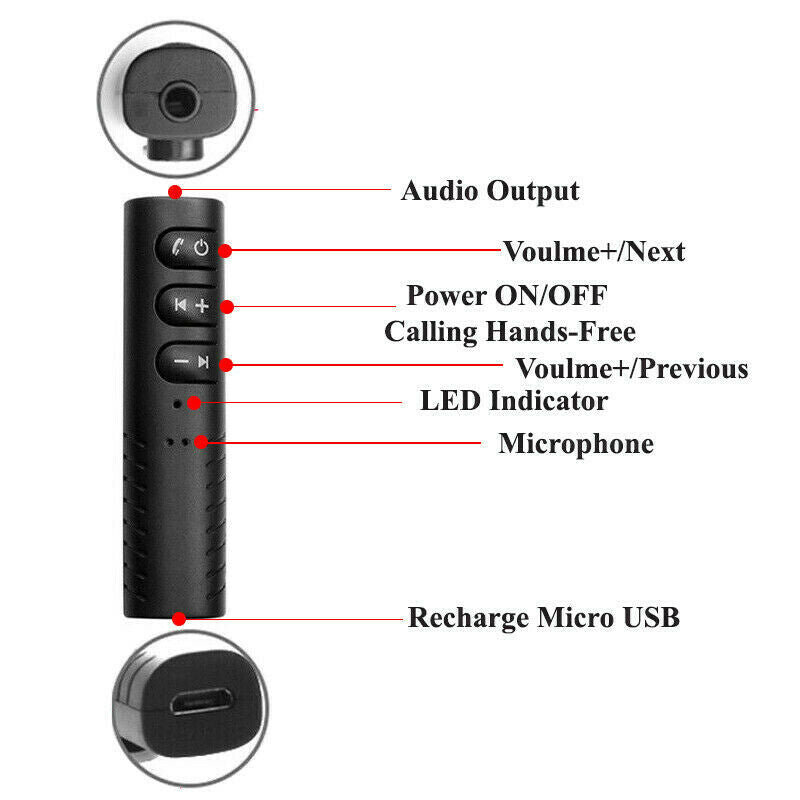 3.5mm Wireless Bluetooth Audio Receiver Kit
