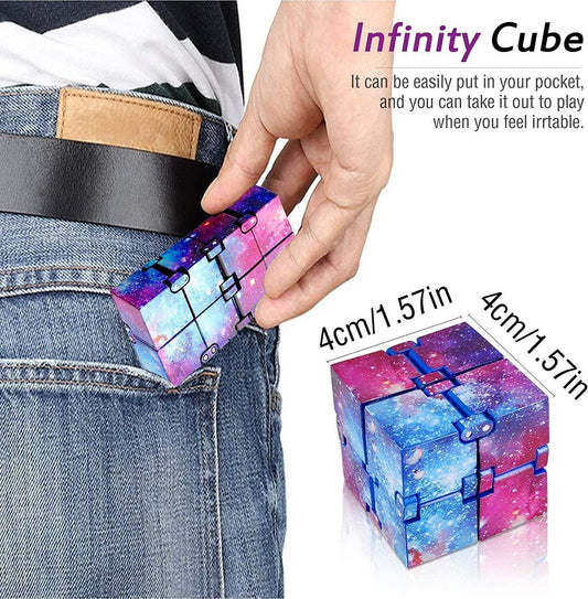 Mini Cube Galaxy Infinity Fidget Toy Anxiety Relief Educational Stress Relief