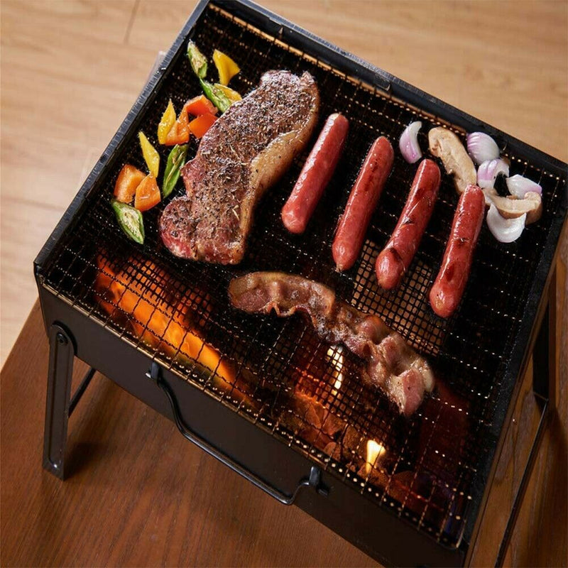 Free shipping- 5x BBQ Grill Mesh Mat Non Stick Grilling Mesh Reusable Baking Net Pad Liner Set