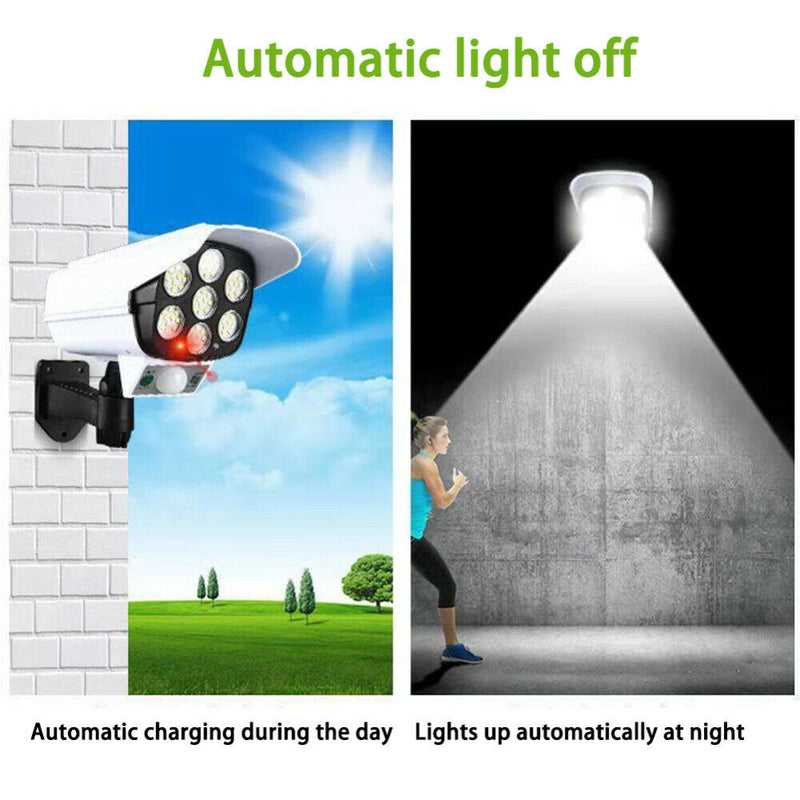 Free shipping- Solar Powered 77 LED Outdoor Sensor Light Fake Security Camera