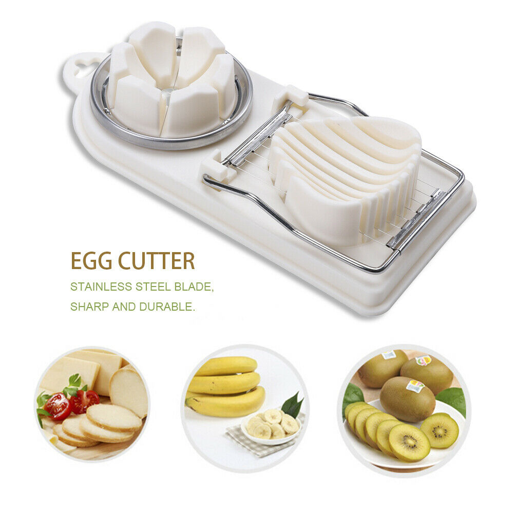 2 In 1 Stainless Steel Cut Egg Slicer Kitchen Tool
