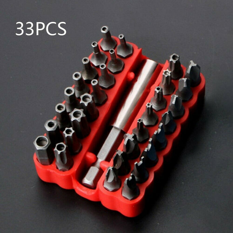 Free shipping- 33pc Magnetic Extension Bit Holder Screwdriver Bits Set Quick Release Bit Holder