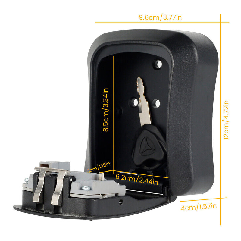 4 Digit Combination Lock Wall Mounted Key Safe Storage Box Security Ho