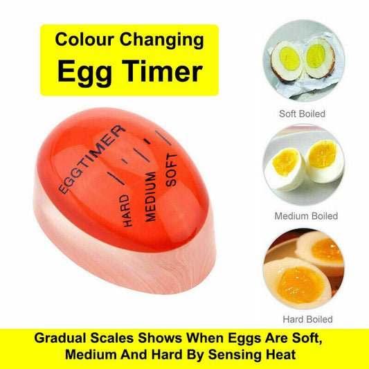 Heat Sensitive Egg Timer Colour Changing Perfect Cooked Egg Soft Medium Hard