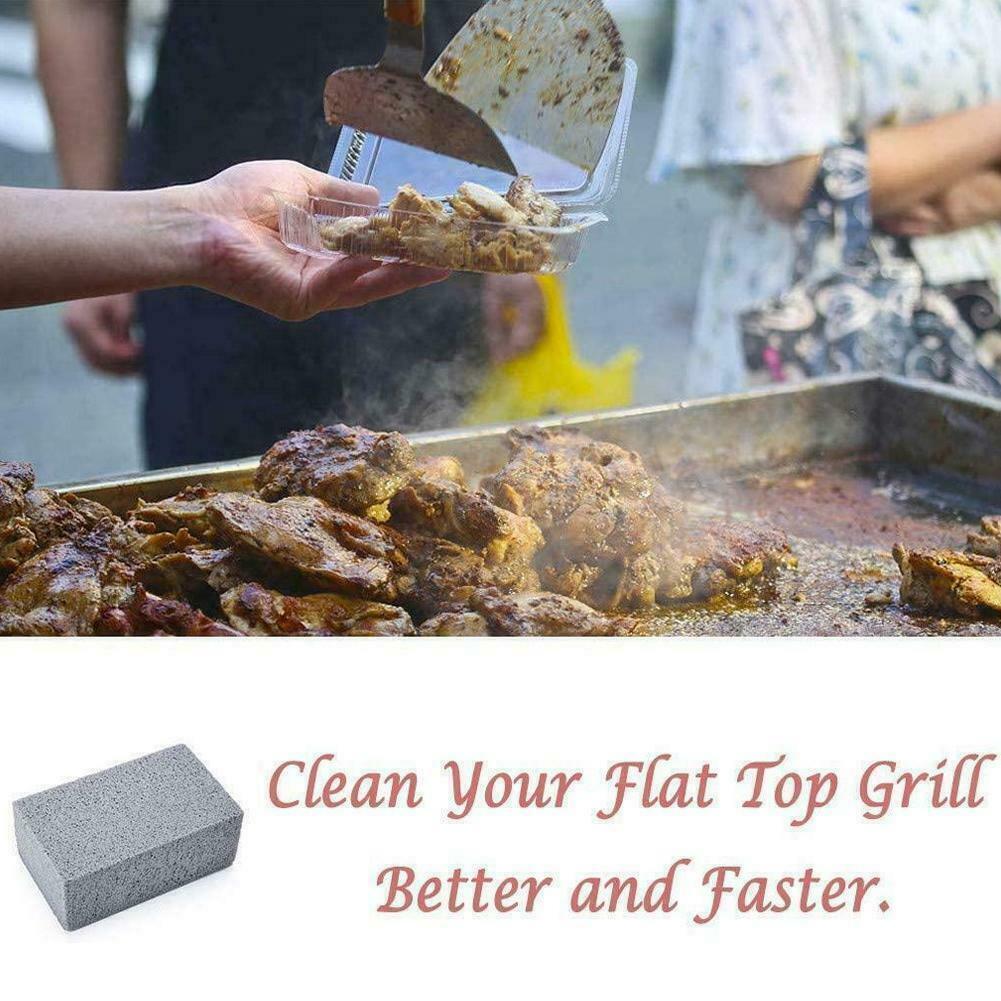 2Pcs BBQ Grill Cleaning Brick Block Barbecue Cleaning Stone-BBQ Cleaner Tool New