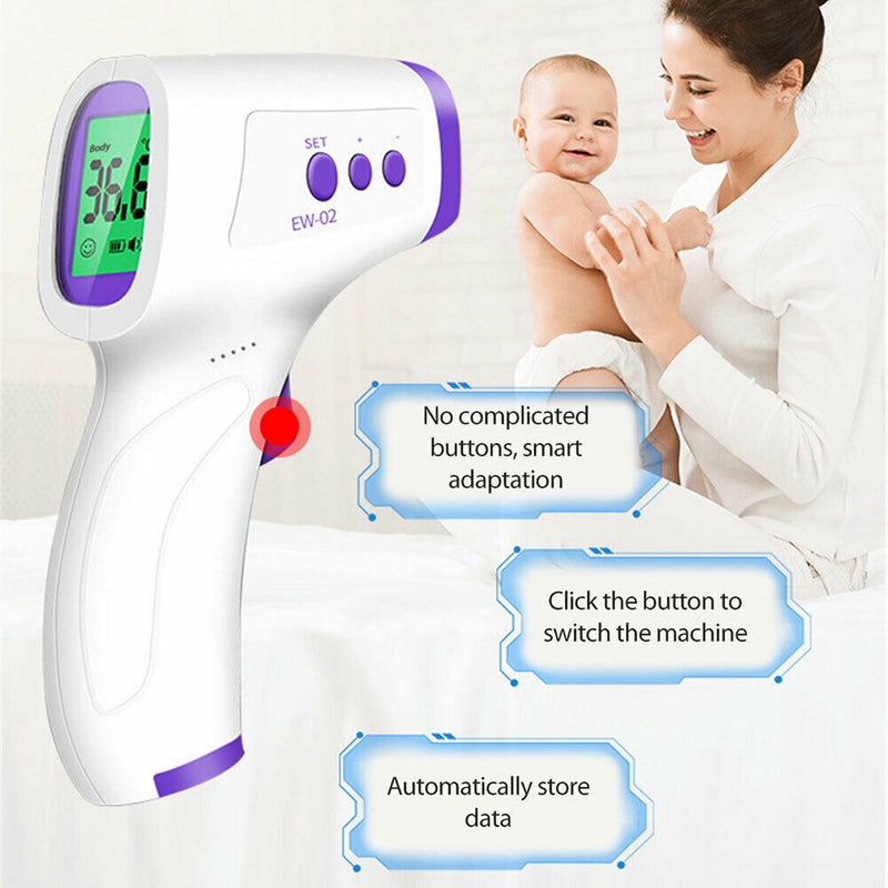 Free shipping-Thermometer Forehead Non-contact Infrared Temperature Digital Body Baby Adult
